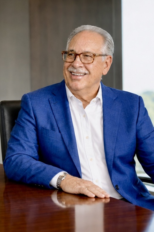 Clayton Barry seated at a table